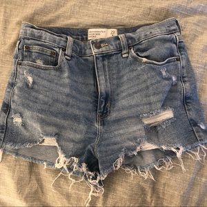Abercrombie - High Waisted Jean Shorts